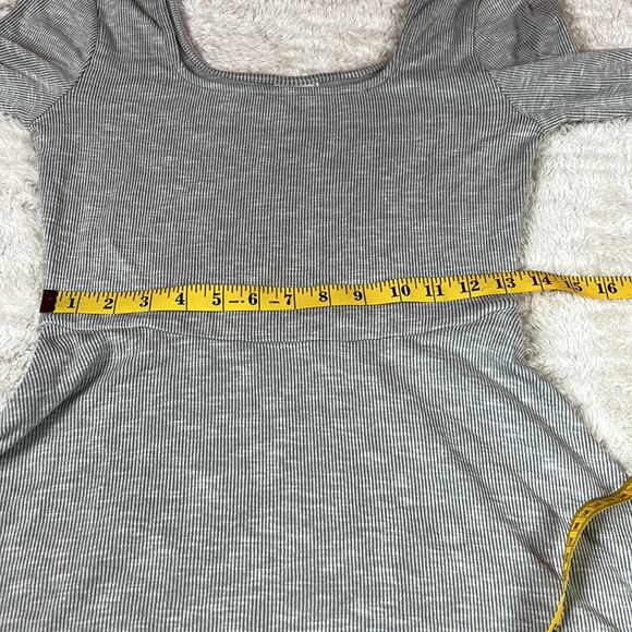 H.I.P. HIP grey ribbed ballerina skater dress, size med - Picture 6 of 9